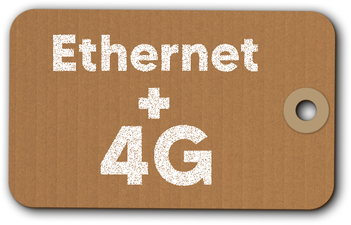 Ethernet + 4G LTE-Modem